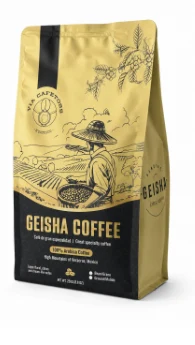Empaque de café Geisha Vía Cafetoss